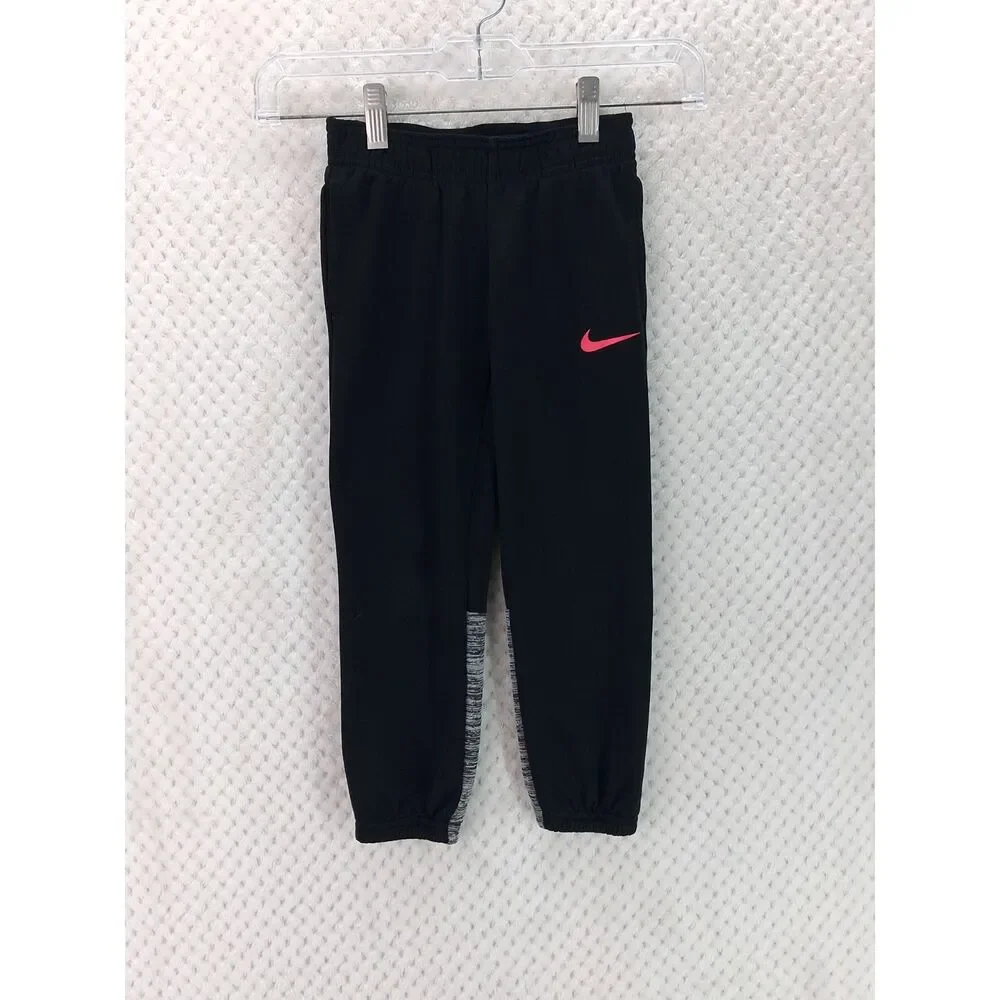 Nike Dri-Fit Therma Youth 4/5 Small Black Athletic Sweatpants